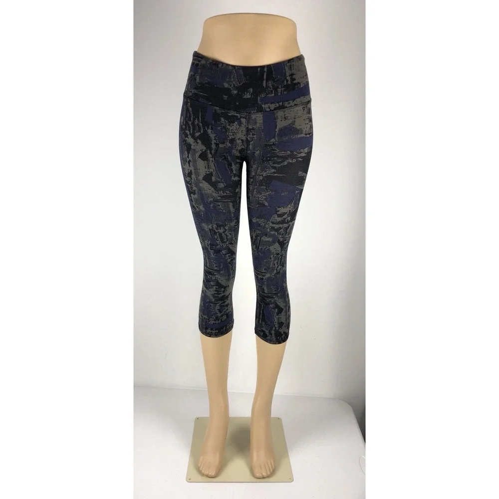 Alo Yoga Womens XS  Capris Crop Nylon Spandex Multicolor Yoga Gym Running